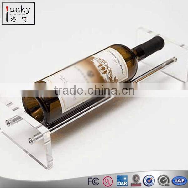 Acrylic transparent rectangle wine display case high quality liquor bottle holder display stand
