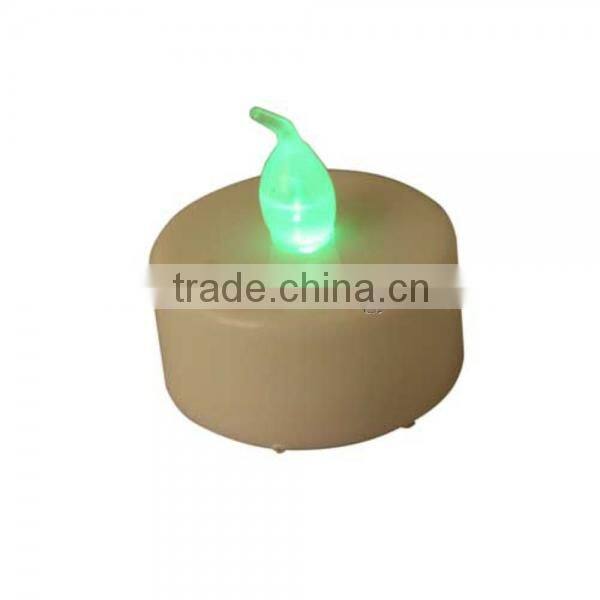 Pillar Battery Operated Candle Flameless LED Green