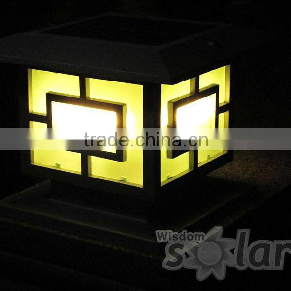 Popular solar pillar light on sell main gate solar lights