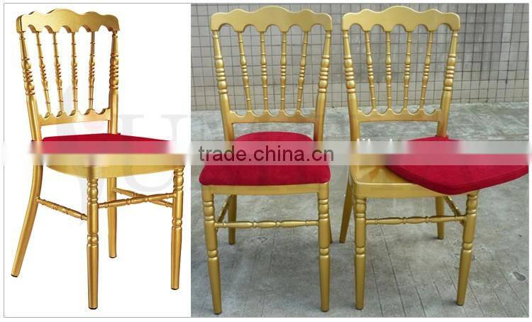 Wholesale durable stacking aluminium wedding chair metal banquet hall chairs for sale