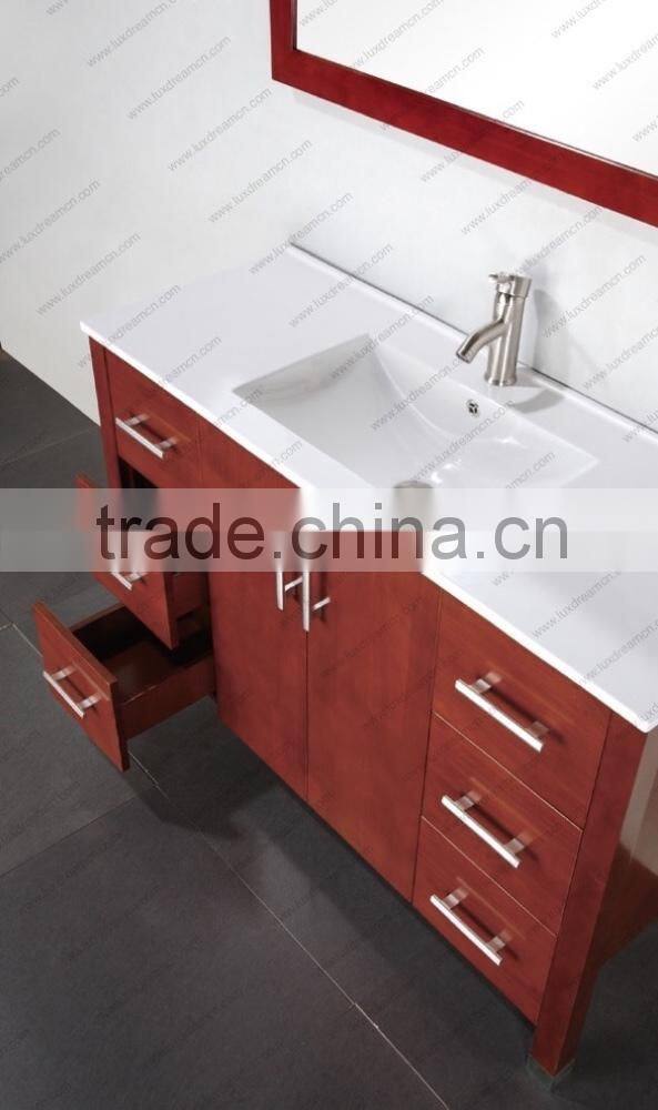 Wholesale furniture china used bathroom vanity cabinet cherry finish
