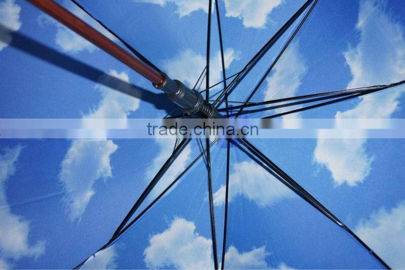 23 inches straight wooden clouds umbrella