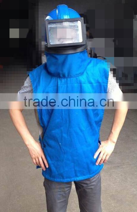 High quality Sand blast helmet with shoulder
