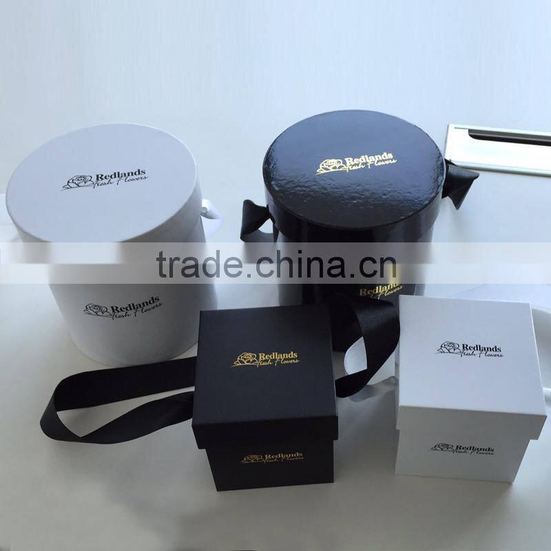 Customized luxury flowr box / luxury rose flower round packaging gift box