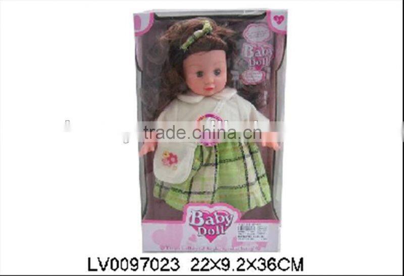 New design 14 Inch plastic baby toy with sound made in China for kid play with EN71/EN62115/6P/EMC/ROHS2.0/AZO