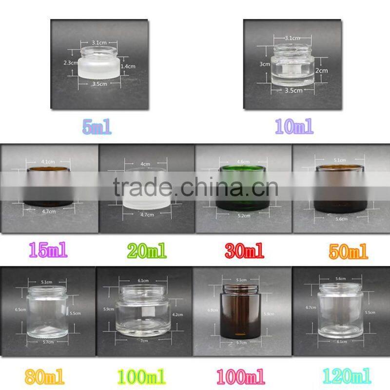 100ml glass jar with cosmetic jar glass for glass storage jar GJ605R