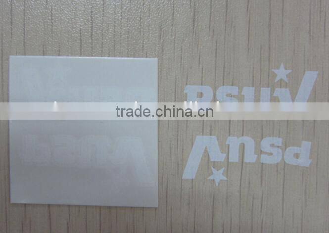 customize logo fashion silk screen temporary metallic white tattoo sticker