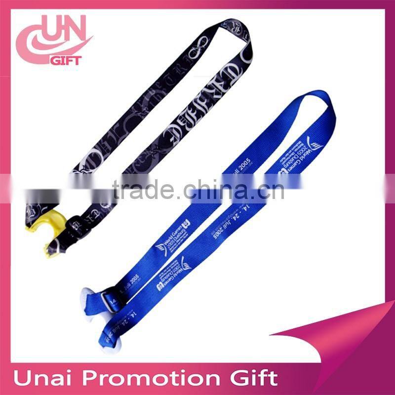 Promotional High Quality Fabric Bottle Holder Lanyard With Zipper