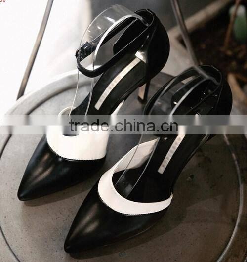 2015 New design fish-pattern genuine leather high heel pump dress shoes CP5860