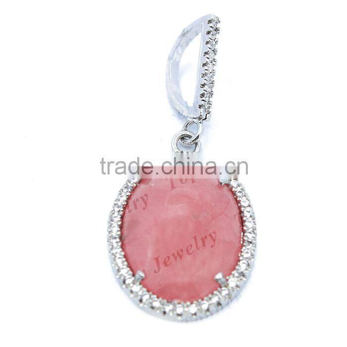 Prong Setting Sterling Silver Jewellery Pendant Single Stone Pendant