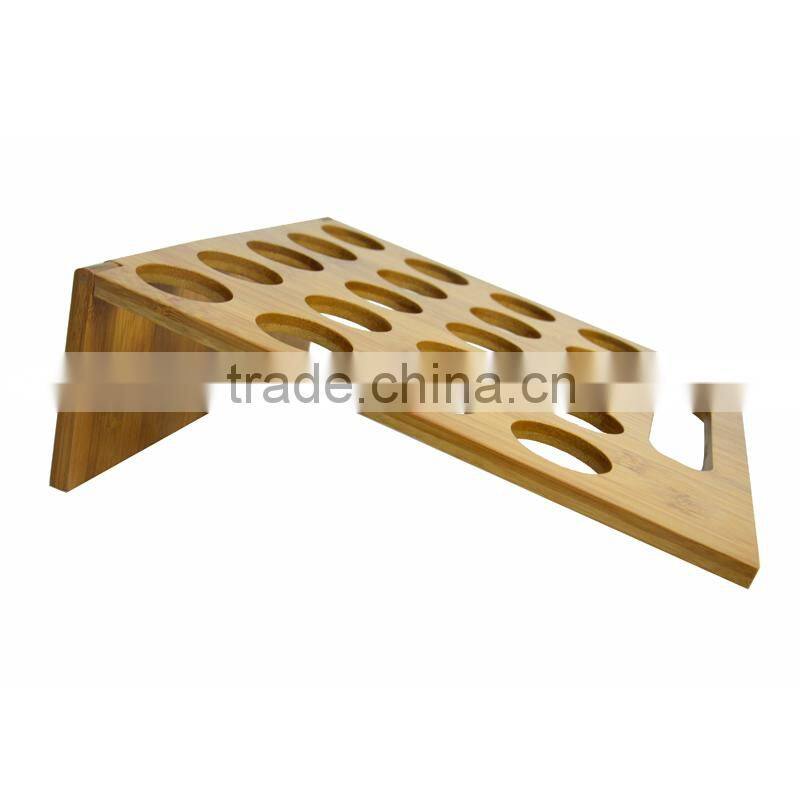 DT006/Bamboo Wood Spice and Peper Shakers Rack Wall Stand Holder Easy Caring