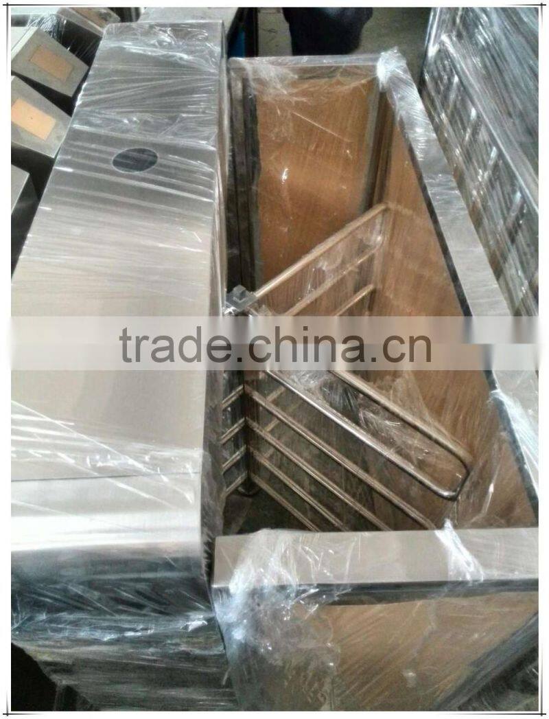 304 Stainless steel building access control half height turnstile gate/ waist height turnstile gate