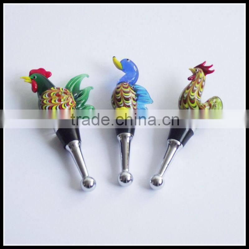 chicken wine stopper,animal wine stopper,glass wine stopper