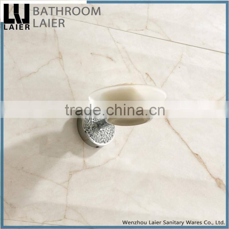60939 popular hot selling zinc bathroom accessories modern tube chrome plated soap dish