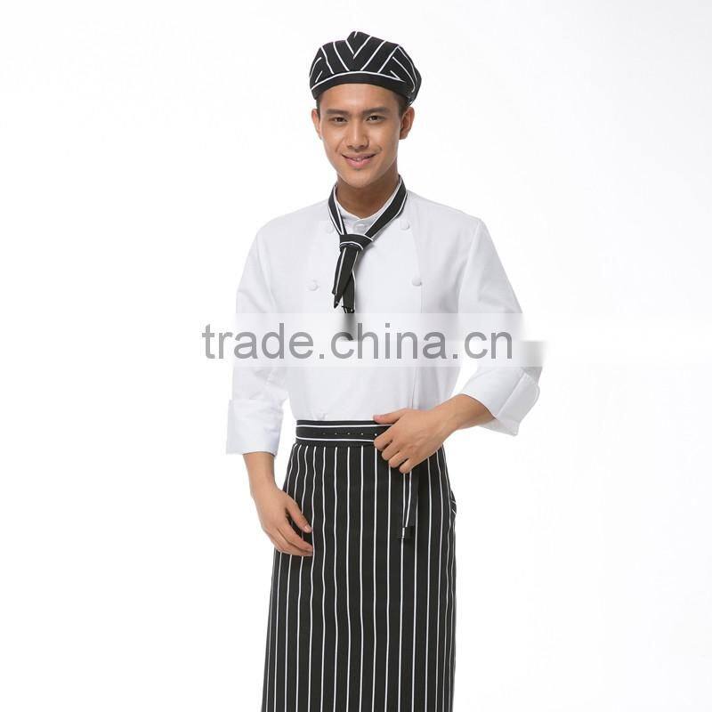 customized with good quality double breasted black chef uniform