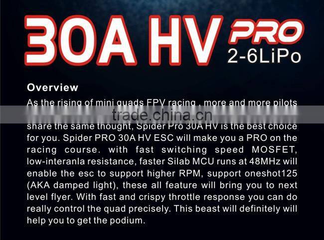 ZTW Spider PRO 30A HV OPTO 2-6S ESC Electronic Speed Control For RC Multicopter