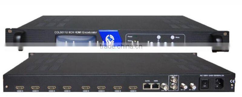 8CH HD MI encoder modulator -HD video to rf modulator COL5011U