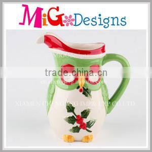 OEM Ceramic Cake Plate for Christmas Red Santa Feature