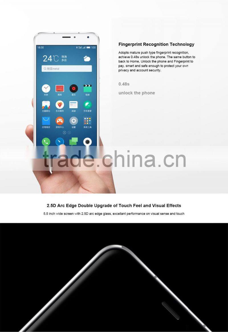 Orginal Meizu M1 Metal Helio X10 Octa Core 2.0GHz 5.5'' 1920x1080 4G LTE 2GB RAM 16/32GB ROM 13.0MP camera 3140mAh Battery