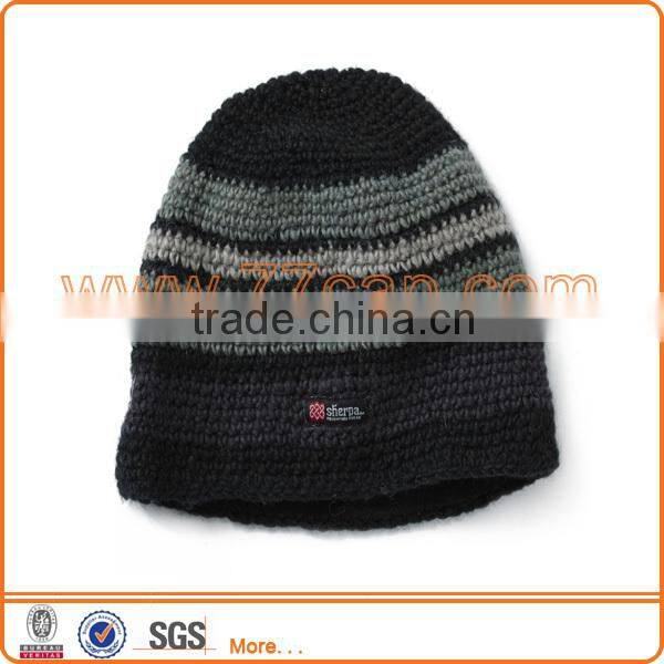 High quality beanie black woolen cap for sale