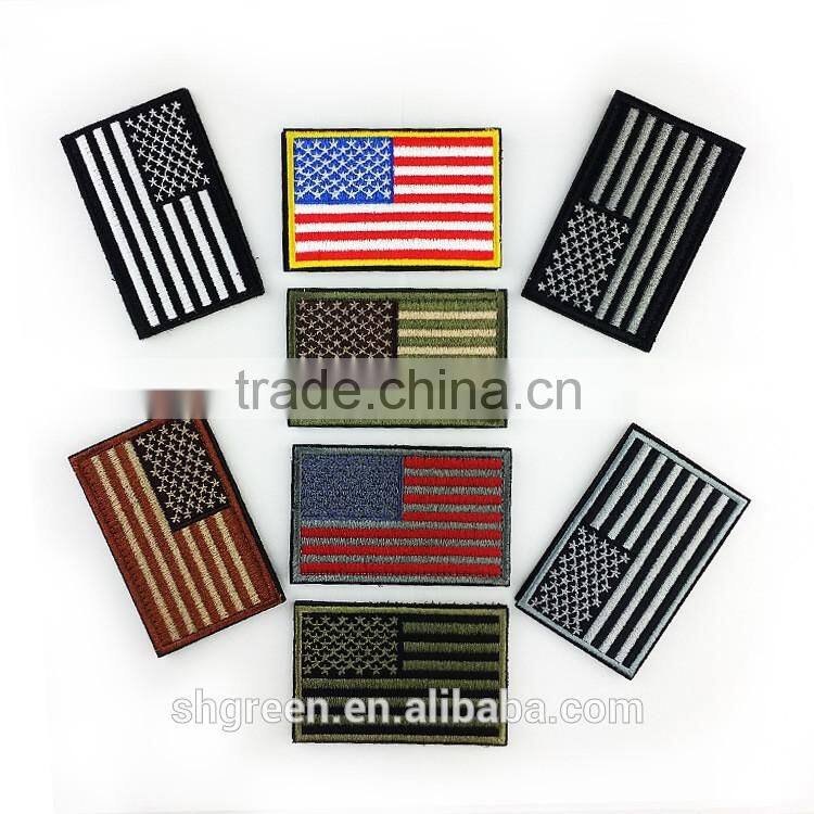 Colorful thread flag embroidery emblem garment patch