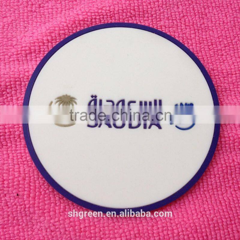 Customized 3D basketball logo eco-friendly silicone rubber pvc cup coaster
