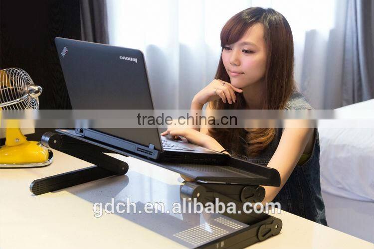 Folding Adjustable Vented Laptop/iPad/Book Desk Table Stand Portable Bed Tray