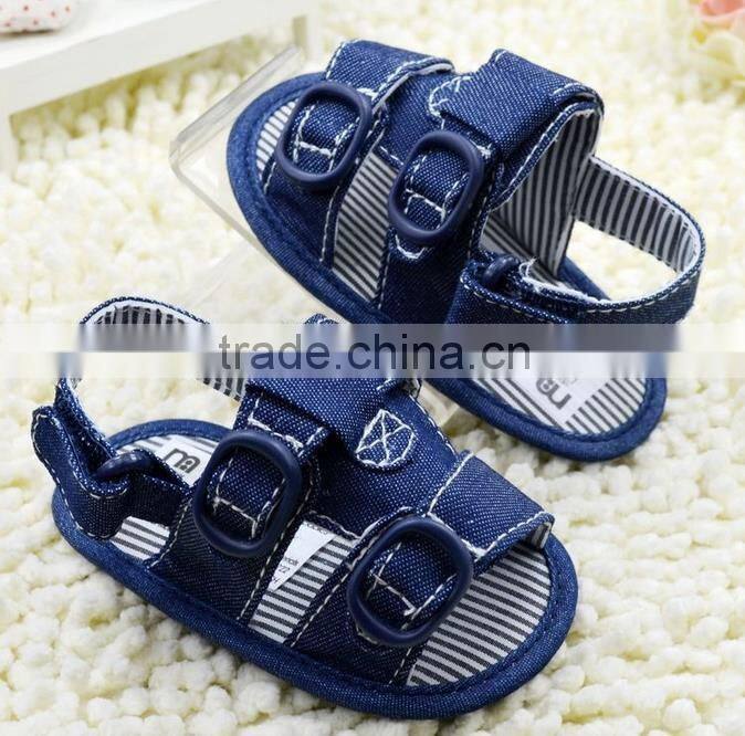 Denim cloth baby boy fashion sandals new design children todder shoes