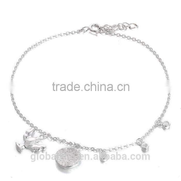 Wholesale Solid Silver Vintage Charm Bracelet Bohemian Bracelet