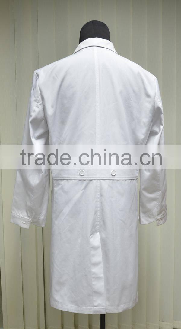 Hot selled 100% cotton white doctor coat