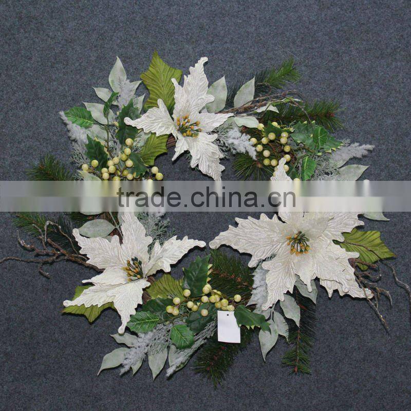 Decorative Chistmas Pinecone Wreaths / Artificial Flower Wreaths