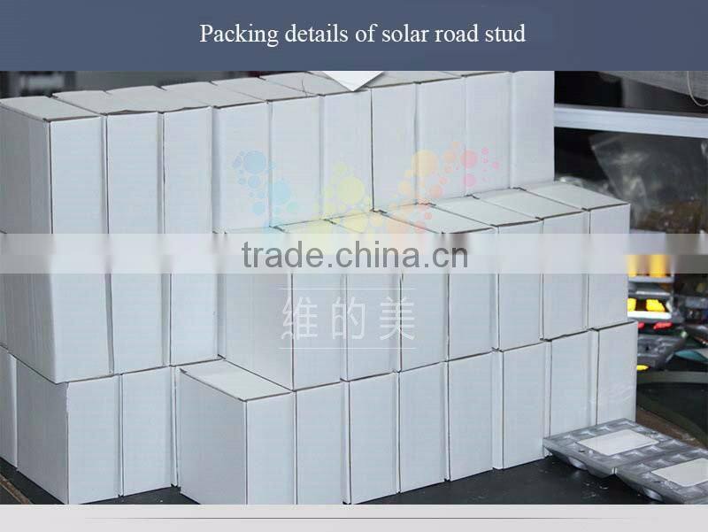 Square aluminum red Epistar LED cat eye reflector solar LED road stud
