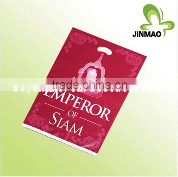 Factory transparent shopping plastic bag with vest handle