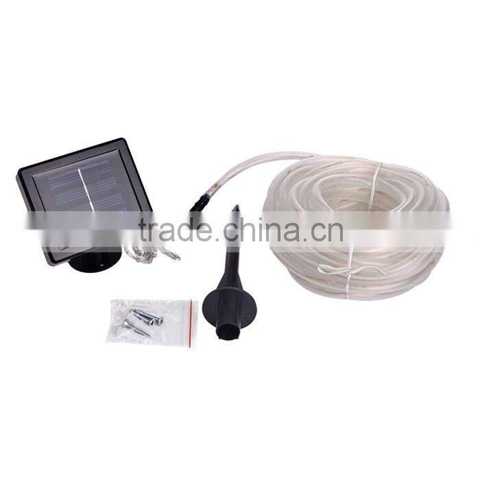 Christmas Decor 100 LED Solar Light Power 2 Modes Warm White Light PC Tube LED String Light