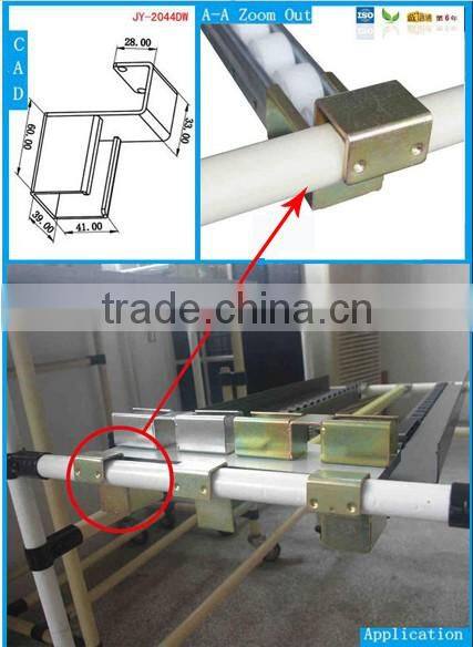 JY-2044DW|Flexible assembled fluency strip connector|Roller track connector support for logistics production line
