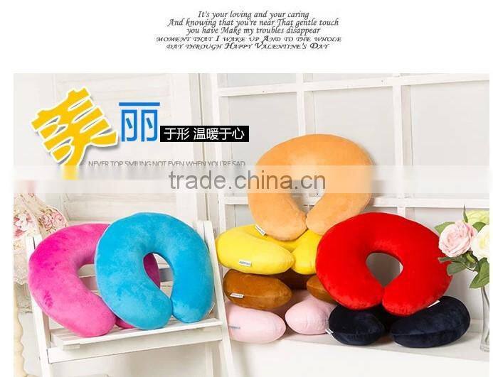 China wholesale multicolors travel neck pillow, with polyester fiber filling