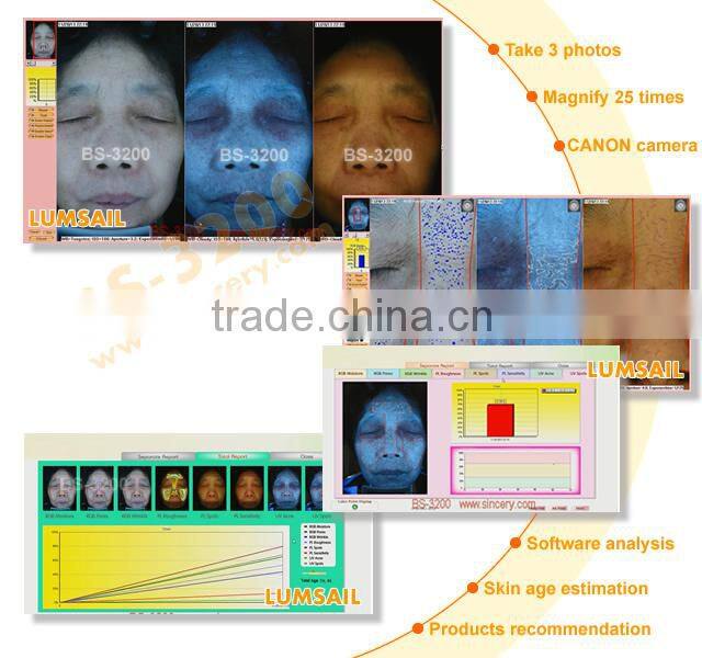 UV Light 3D Face Camera Magic Mirror Skin Analyzer for Face