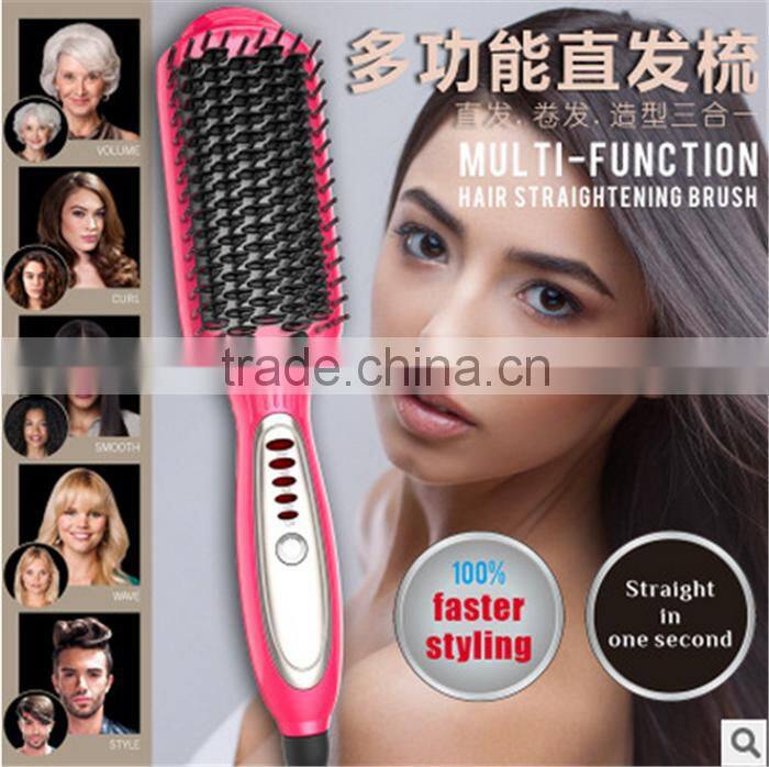 New Products Black pink 3in1 hair straightener 2017