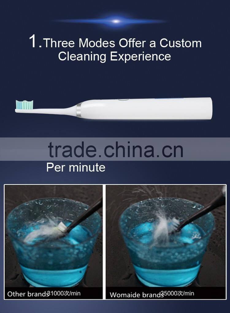 The Best Rated High Rotating Speed Battery chargeable LED Personalized Electric Toothbrush with Double Heads
