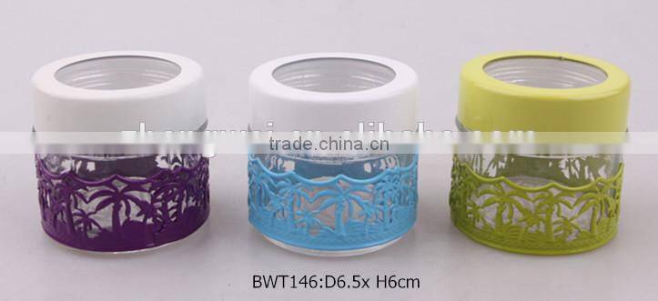 100ml glass spice bottle with metal coating