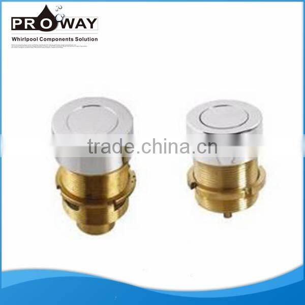 Black Chrome Brass Material With Big Plug Bathtub Waste Sewer Bathtub Push Drainer