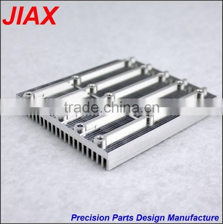 cnc machined aluminum radiator heat sink parts with small order by drawing