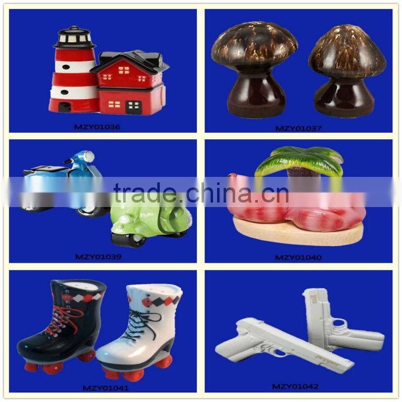 Funny salt & pepper shakers for ceramic cookware