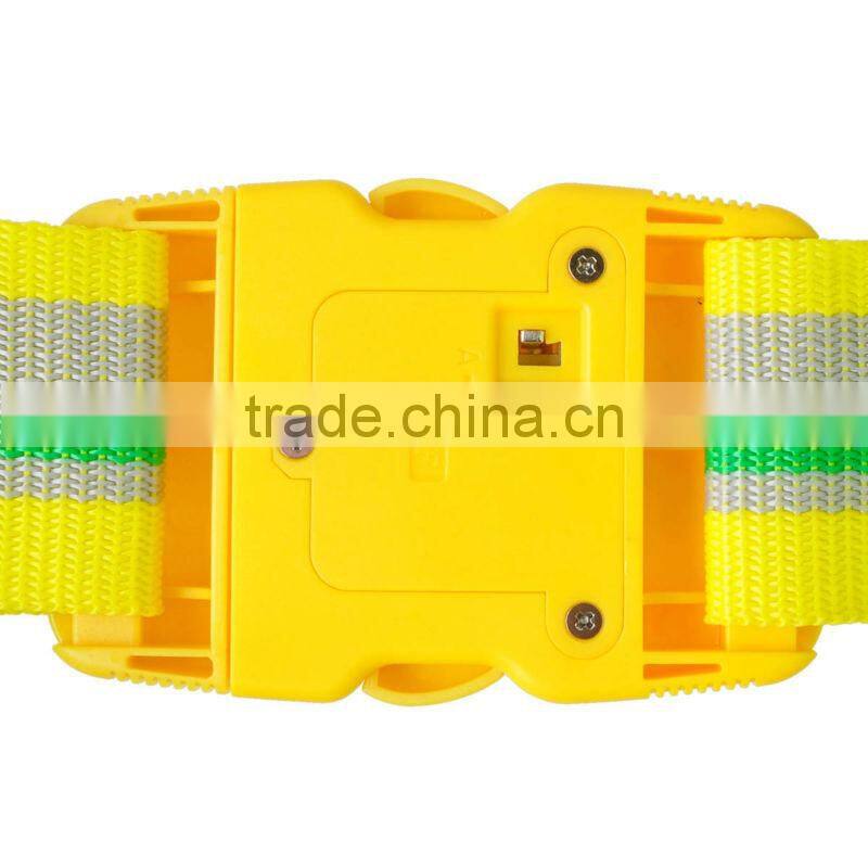 Yellow 2m Travel 3-Dial Combination TSA Lock Luggage Suitcase Secure Strap Belt