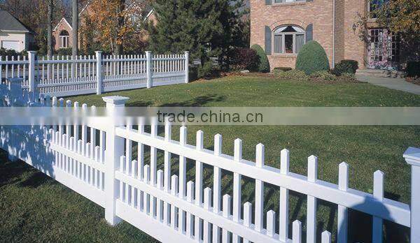 white PVC plastic farm fence