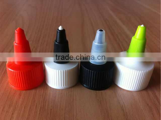 long nozzle cap plastic dropper bottle screw twist cap for ink and glue use