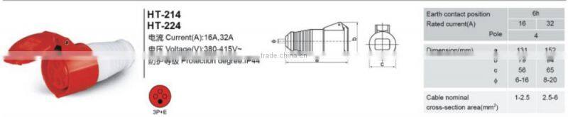 HEIGHT HOT SALE Industrial plugs & sockets HT-214