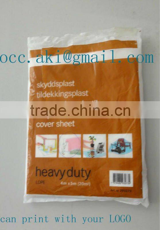 PE Plastic Drop Sheet for paint protective