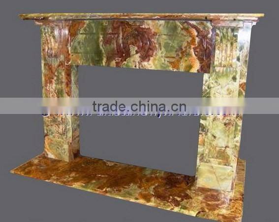 MULTI GREEN ONYX FIREPLACES
