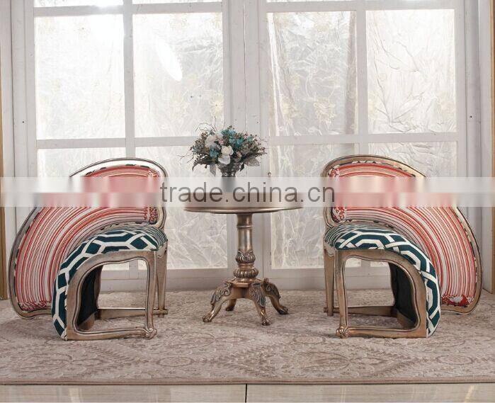 BISINI Furniture American Style Living Room Set, Creative Furniture Solid Wood Leisure Chairs and Tea Table (BF01-X1178)